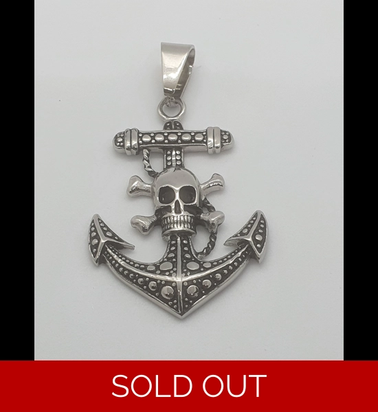 Large Anchor/Skull Pendant